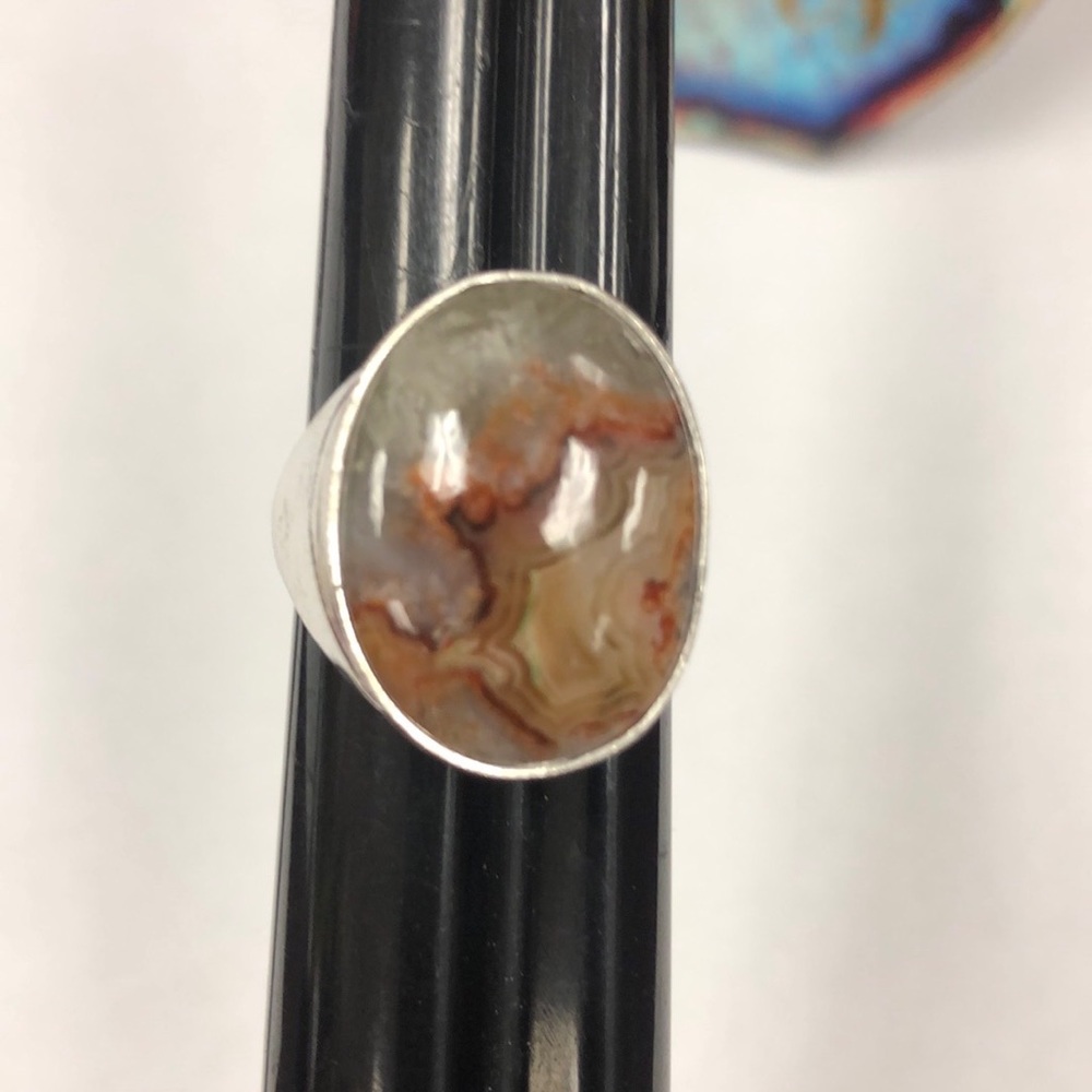 Silver Agate Ring - image 8